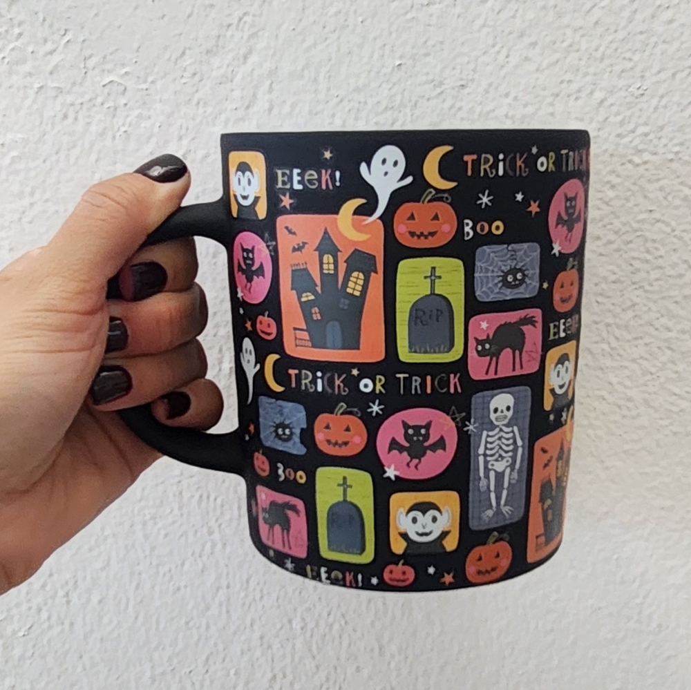 Fig & Fern Spooktacular Fun Halloween Themed Black Mug With Colorful Designs - Picture 5 of 10